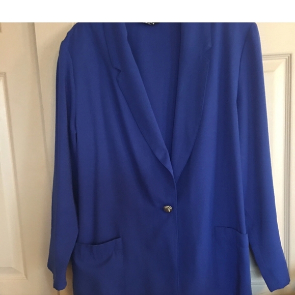 Requirements Royal Blue Blazer,size 18 - Picture 2 of 6